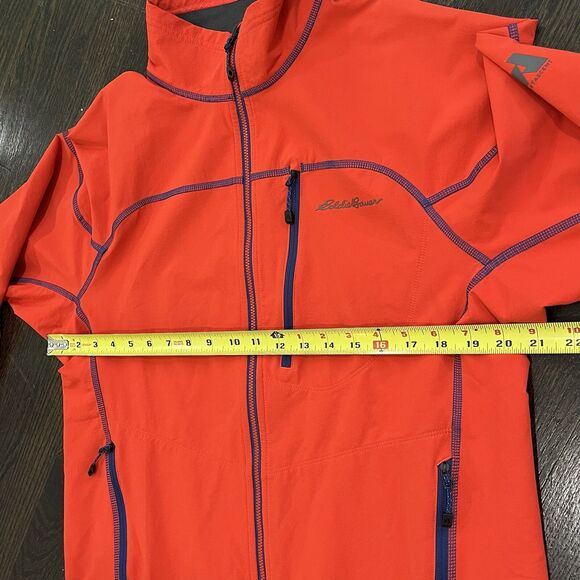 Eddie Bauer Jacket Men’s Medium Orange First Ascent Sandstone Stretch Zip Nylon - Picture 8 of 9
